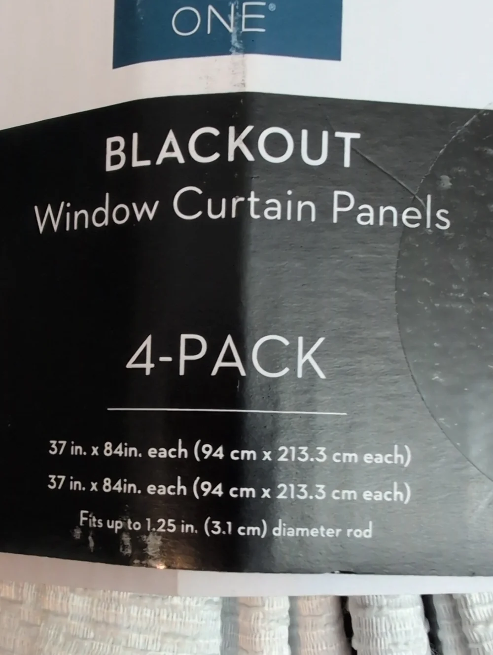 The Big One Denelle Textured Blackout Window Curtain Panel Set in White